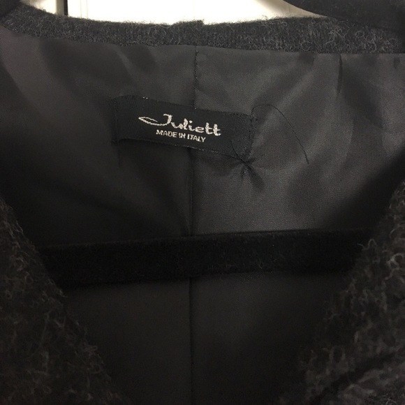 Juliett Black and Grey Wool Jacket Made in Italy Size Small - Picture 6 of 7